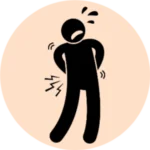 Illustration of person in pain